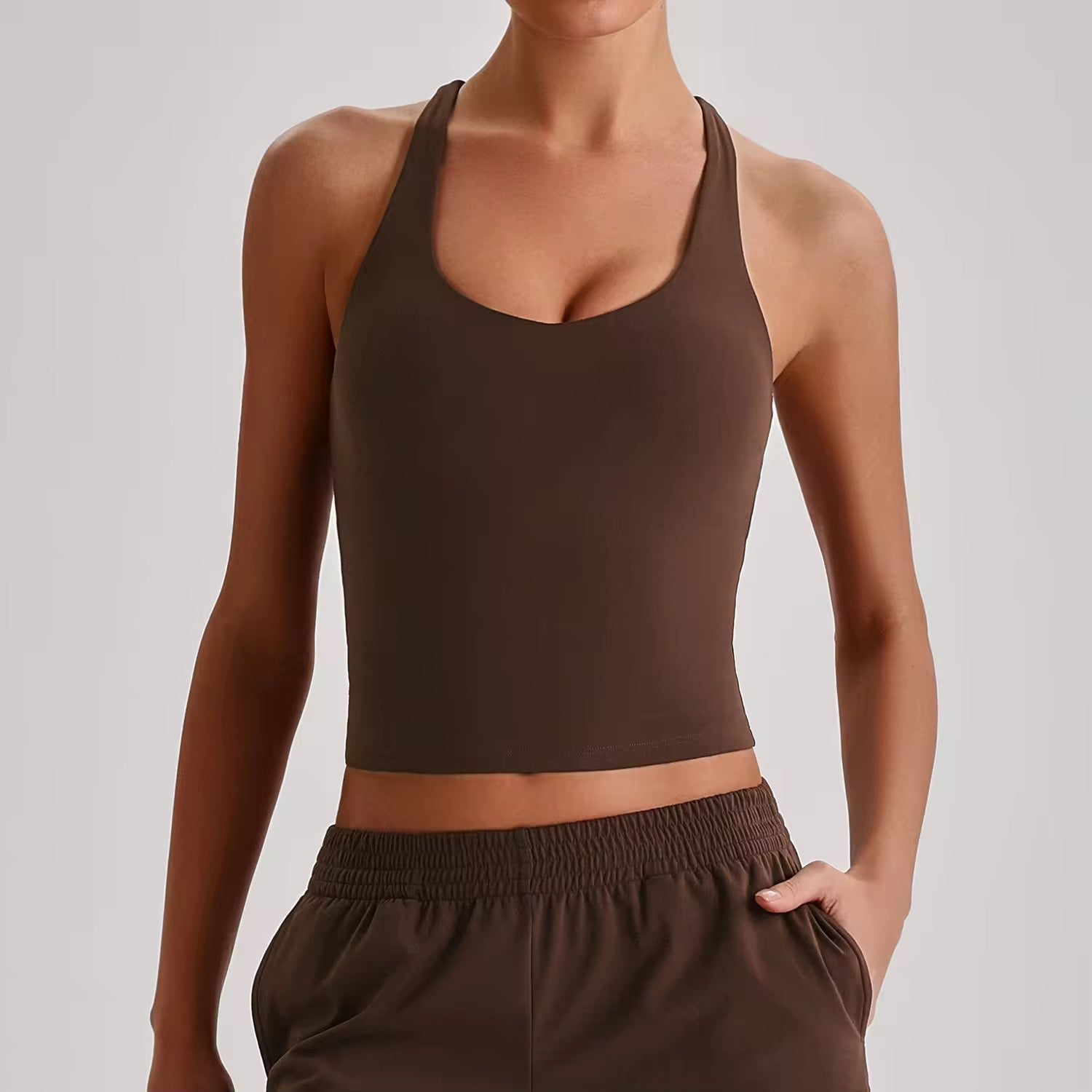 Reine 2026 Racerback padded tank top (same fabric as Elite series)