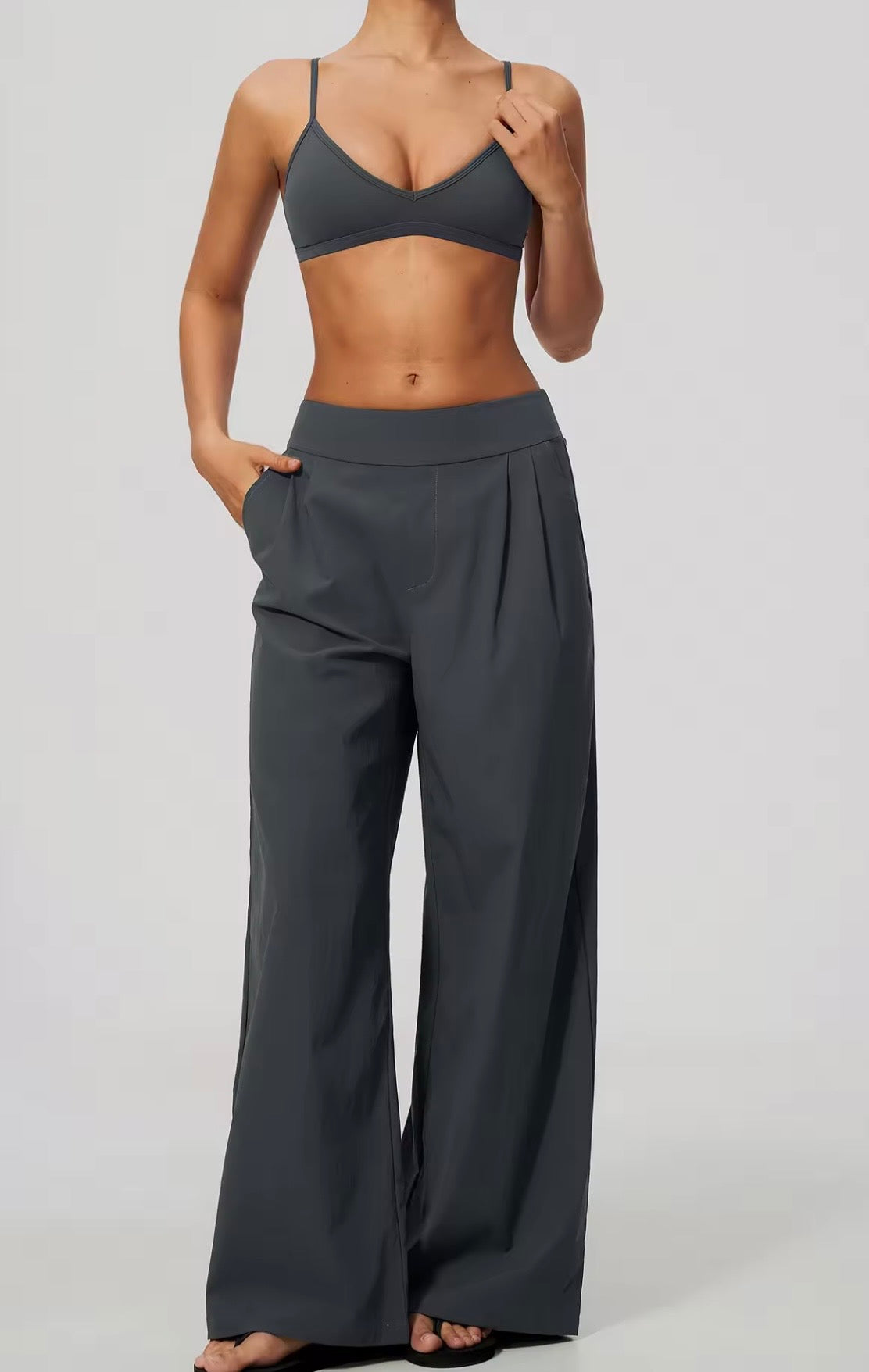 2026 Everyday spaghetti strap bra loose pants set