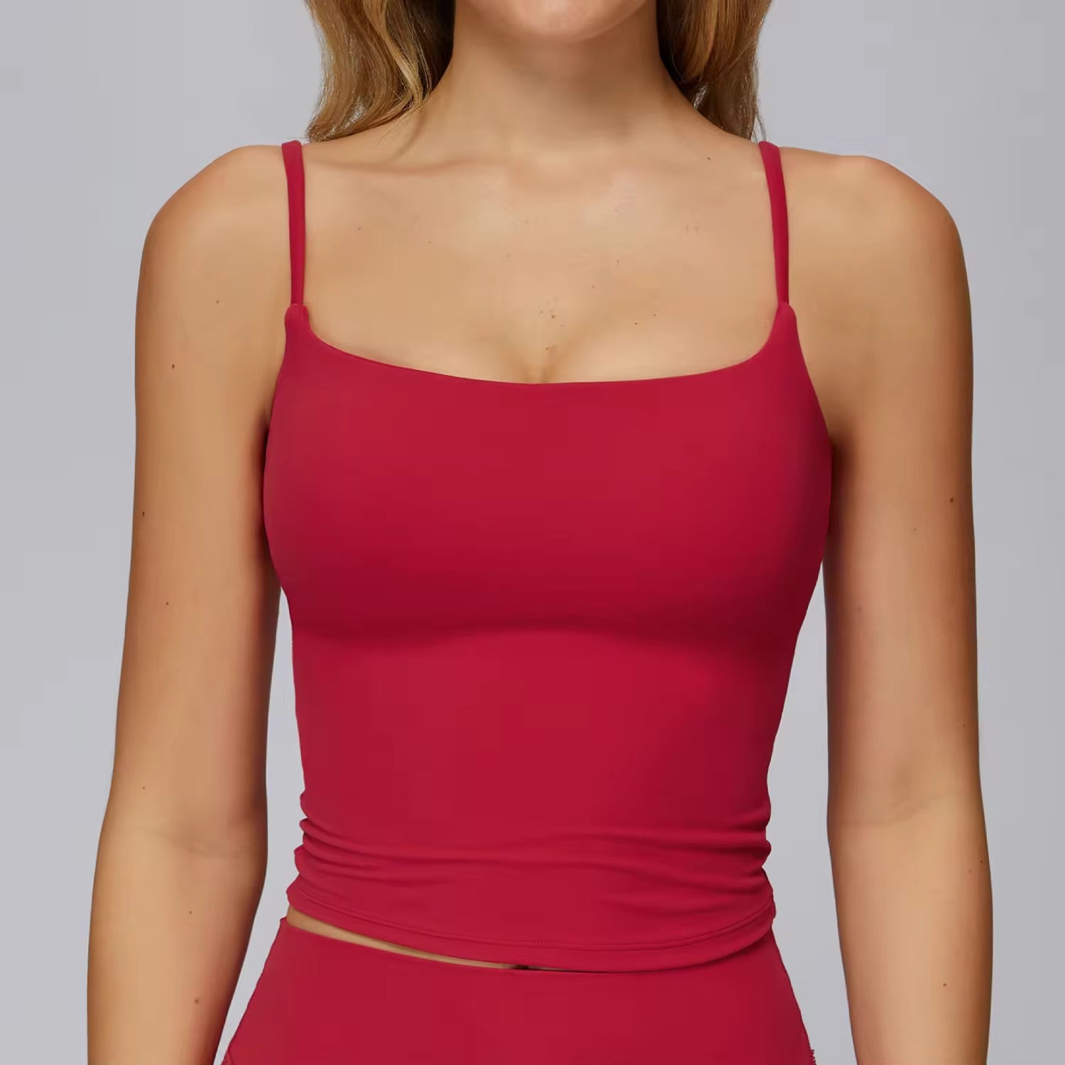 2026 Everyday spaghetti style u neck u back tank top