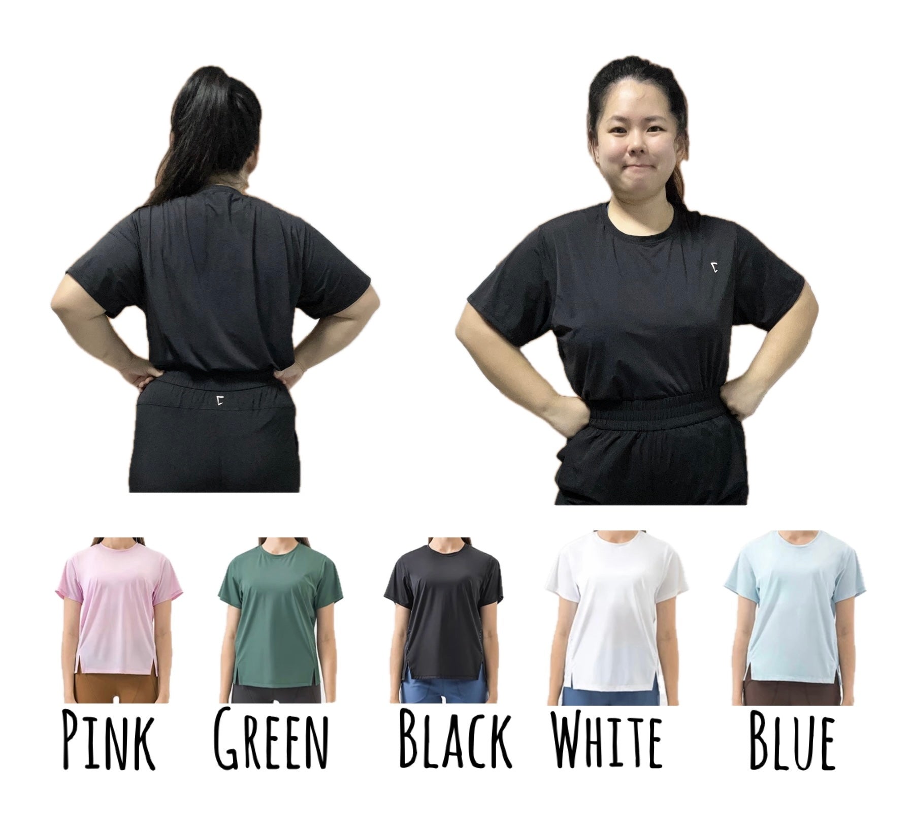 Everyday round neck side slit soft tshirt