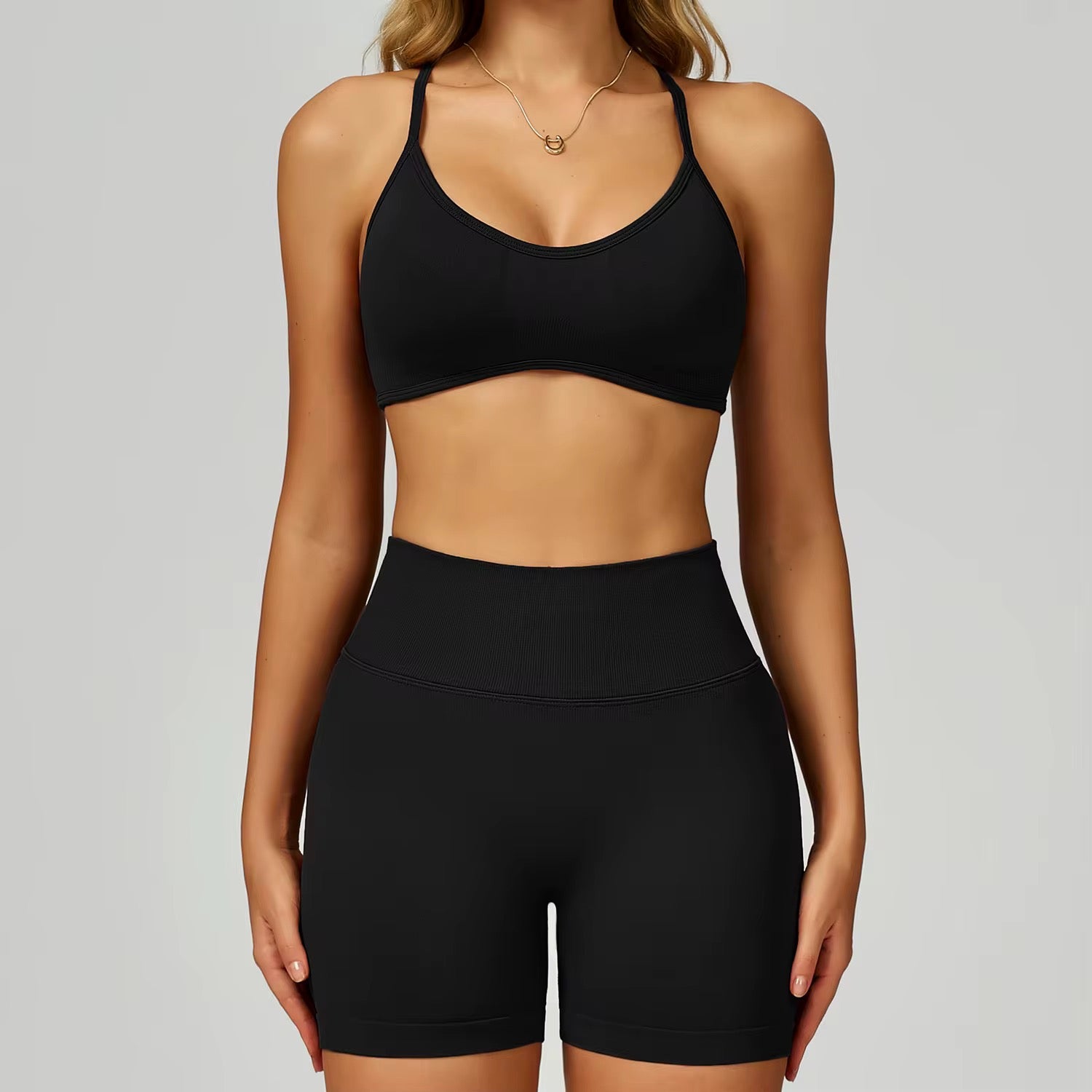 2025 Energy classic scrunch shorts/leggings adjustable strap bra set