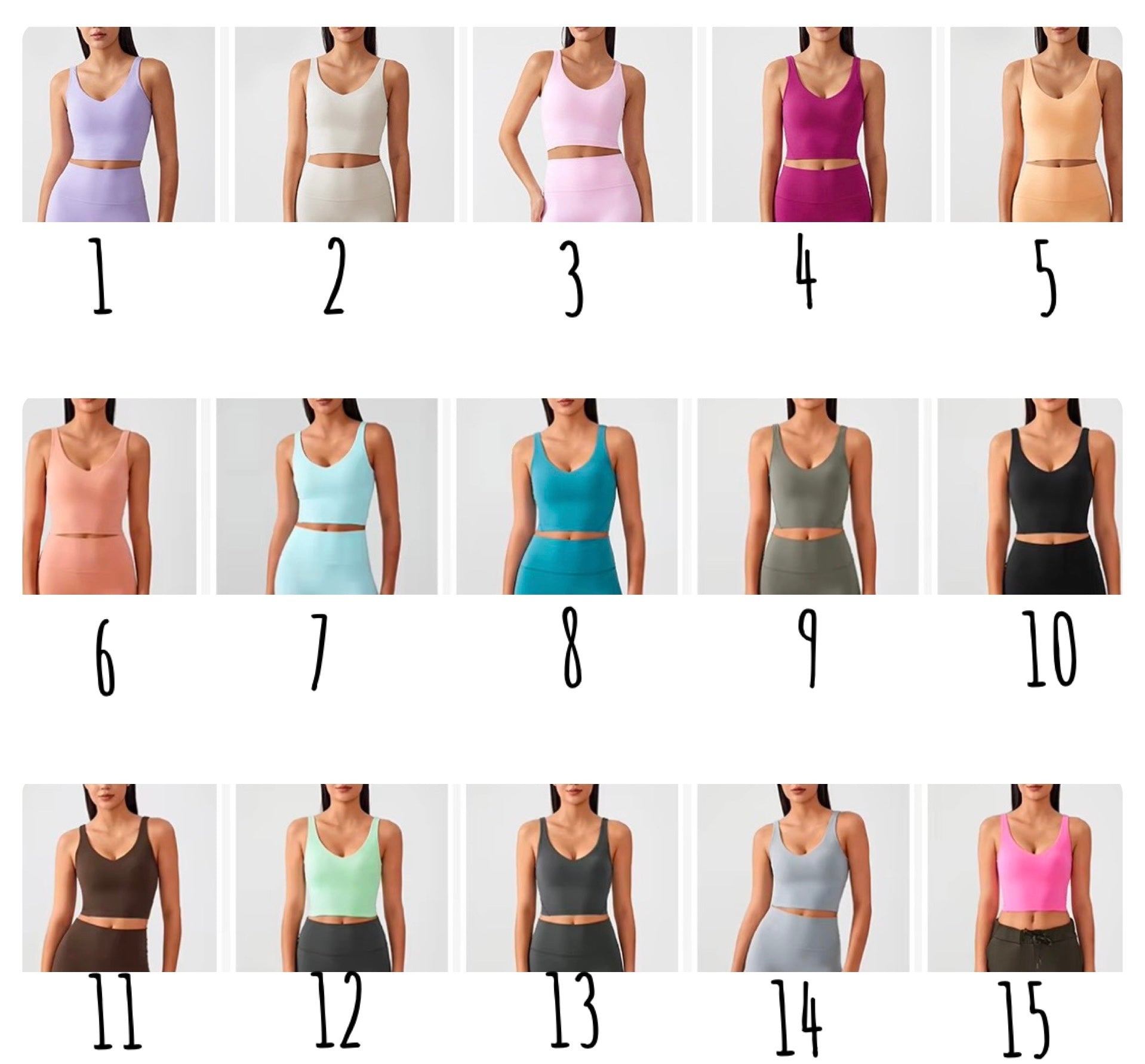 2025 Respect & Rise v neck padded tank leggings set