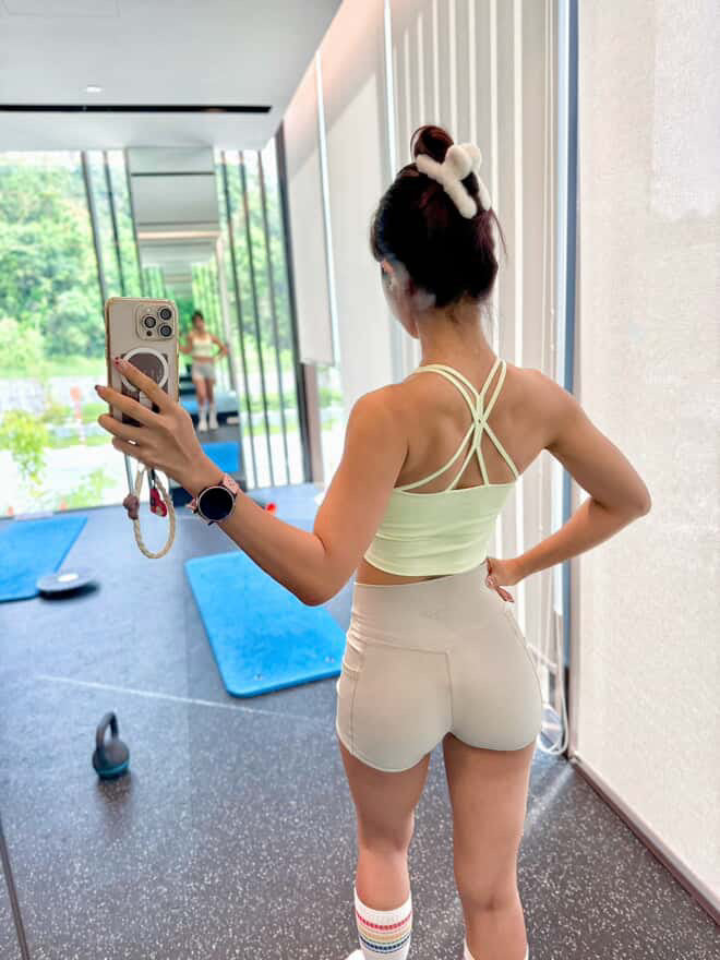 2025 Energy cross back padded tank shorts set