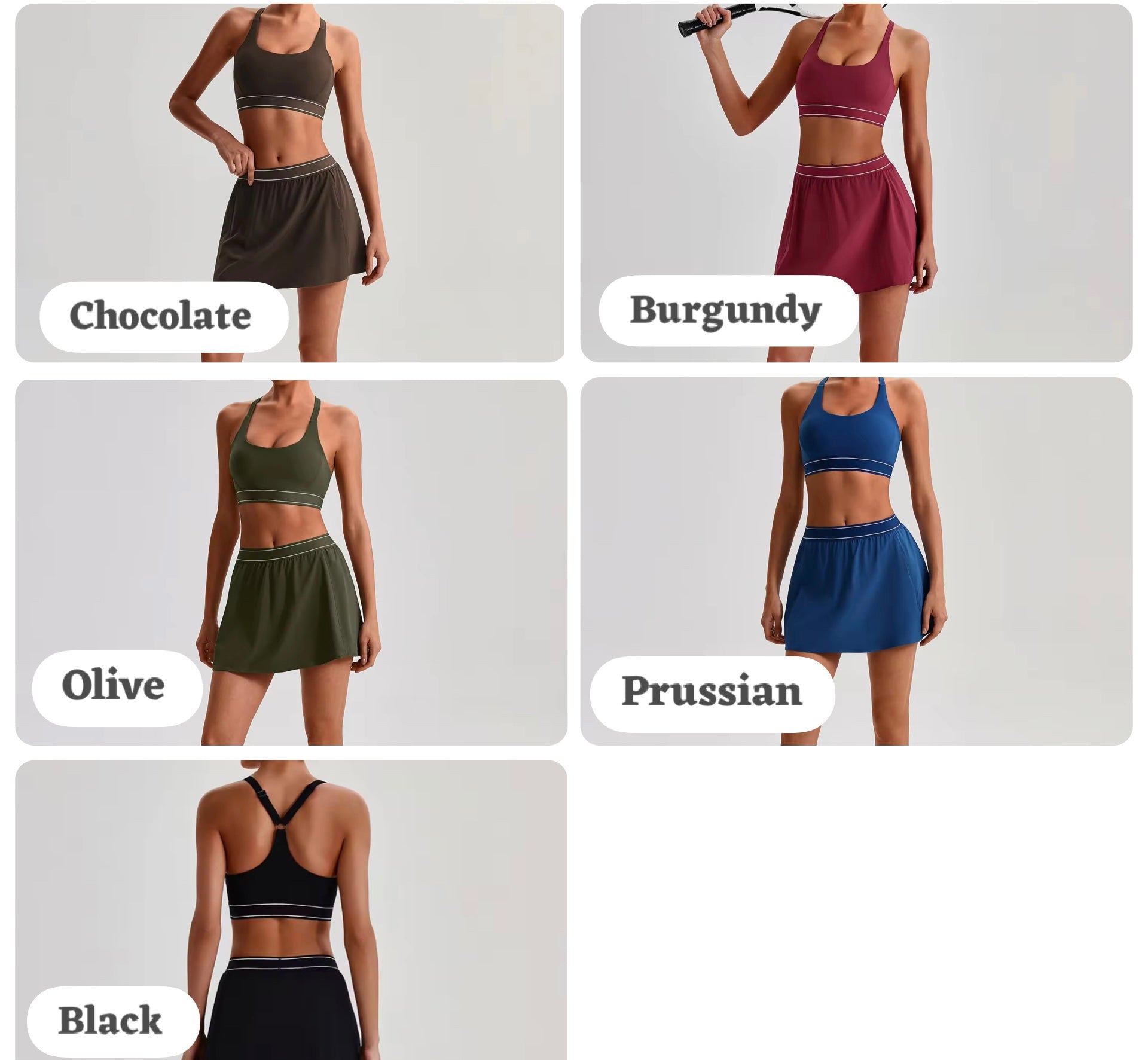 Reset 2026 midline bra skorts set (same fabric as Energy series)