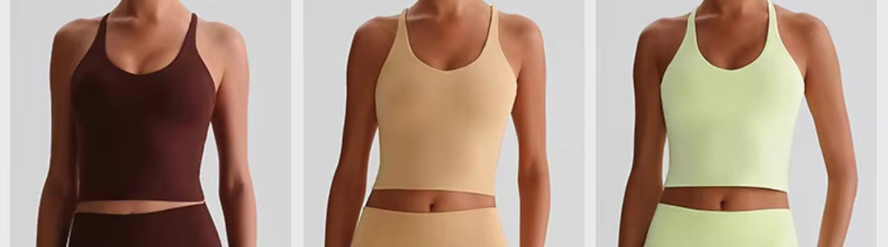 2025 Energy beauty cross back padded tank top