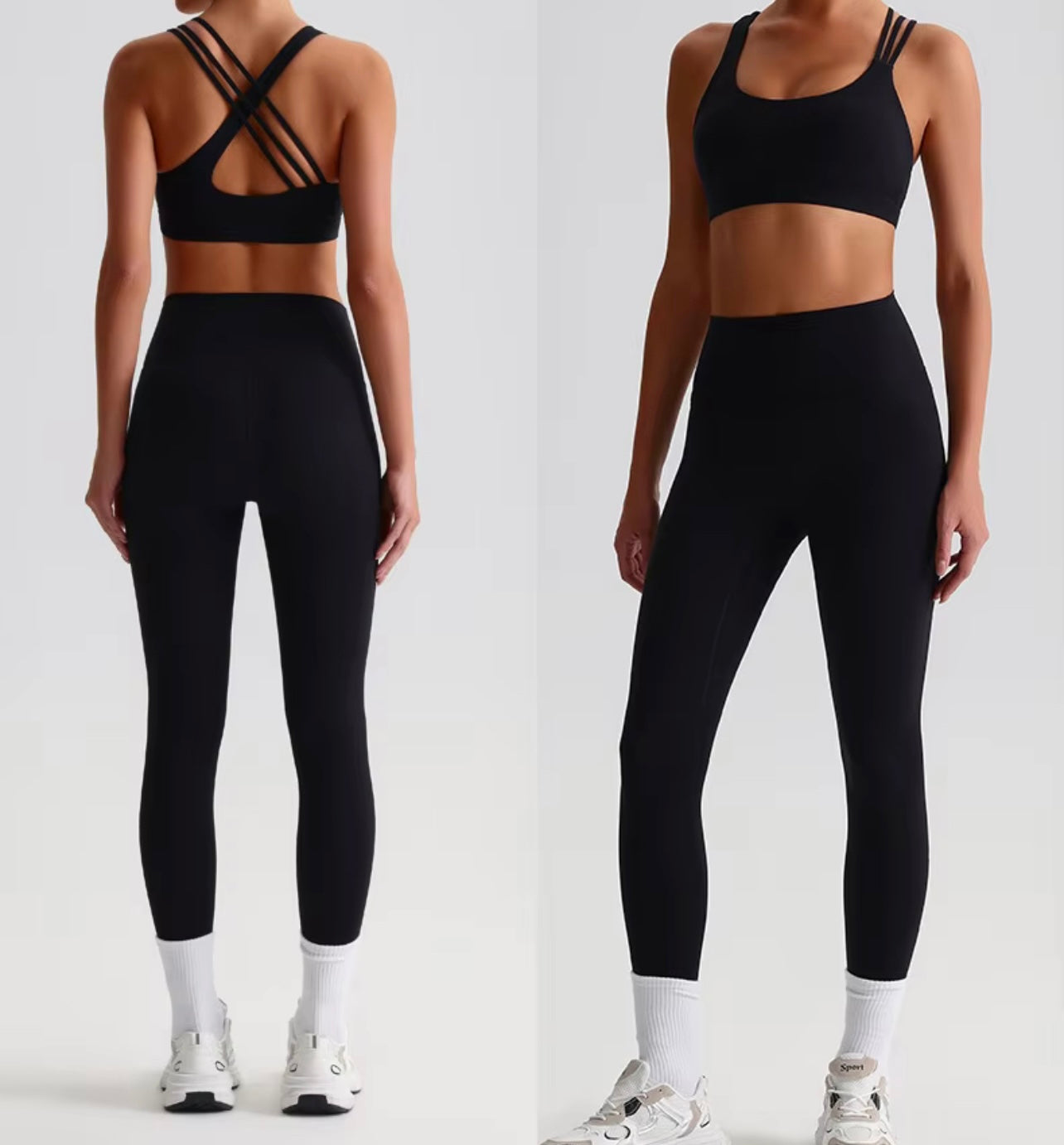 2025 Energy trio strap midline bra leggings set