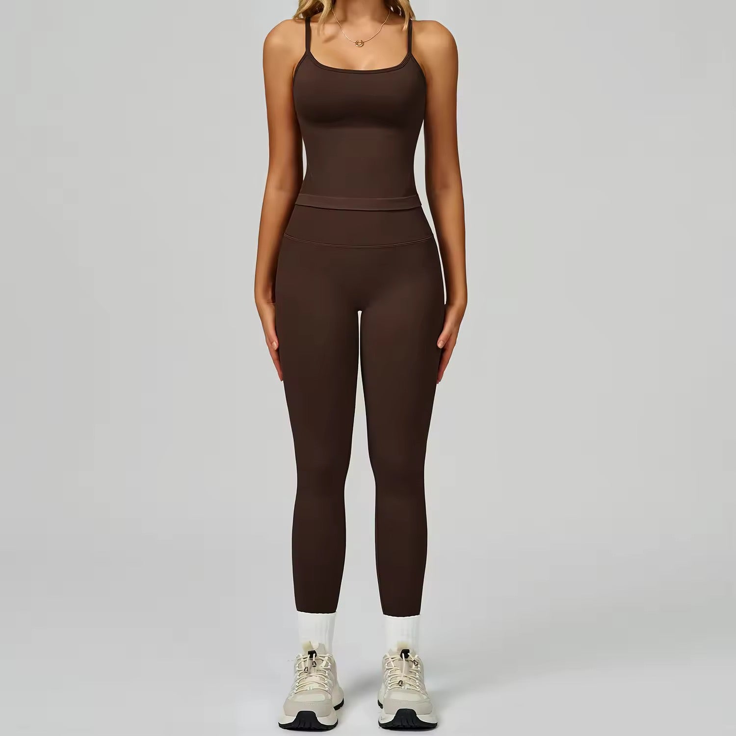 2026 Embrace classic scrunch leggings padded vest set adjustable strap bra set (S-2XL) (Copy)
