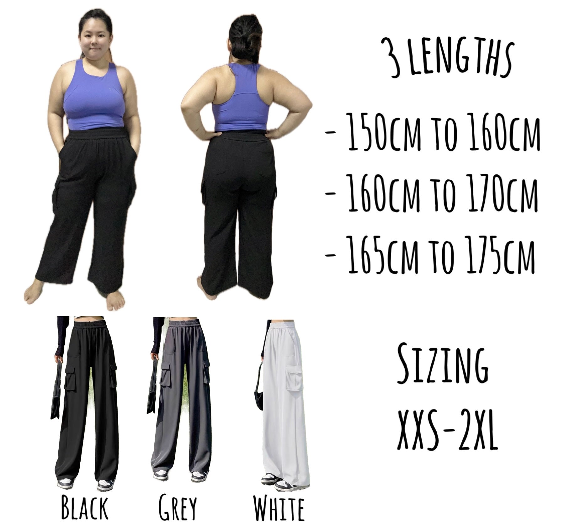 Essential ice silk cargo pants