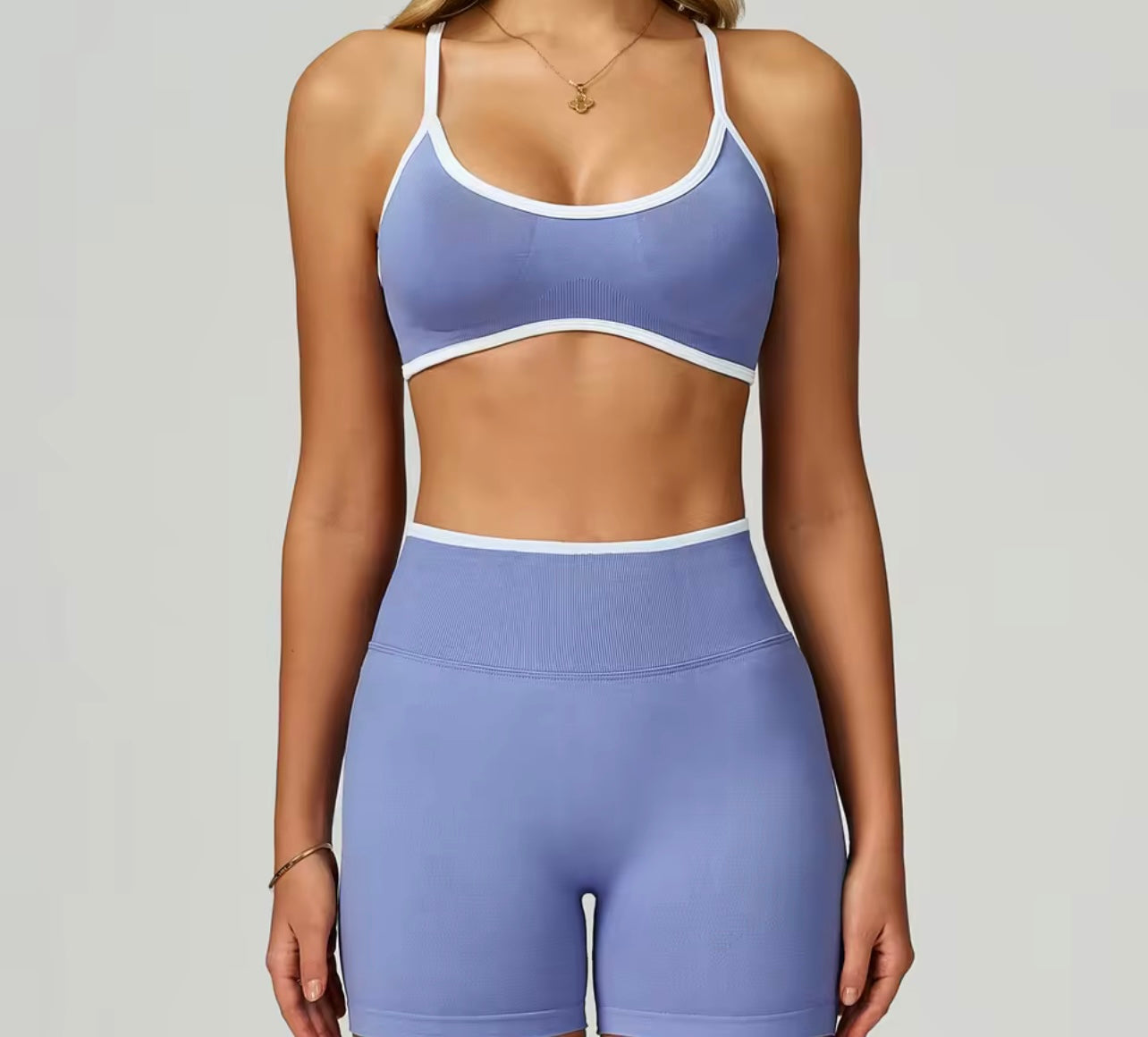 2025 Energy colourblock scrunch shorts set