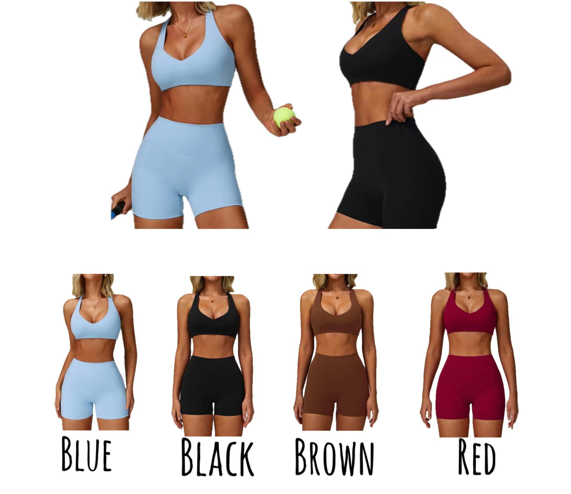 2025 Everyday Racerback midline bra seamless shorts set