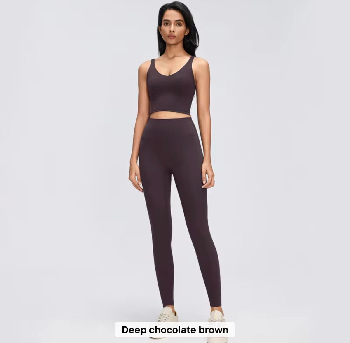 2026 Everyday padded v neck fixed padding top leggings set (27 colours) add notes for the colour you want