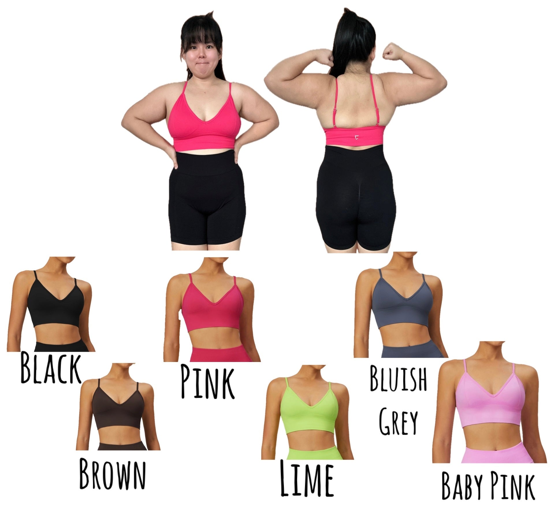 Embrace v neck bra scrunch leggings set