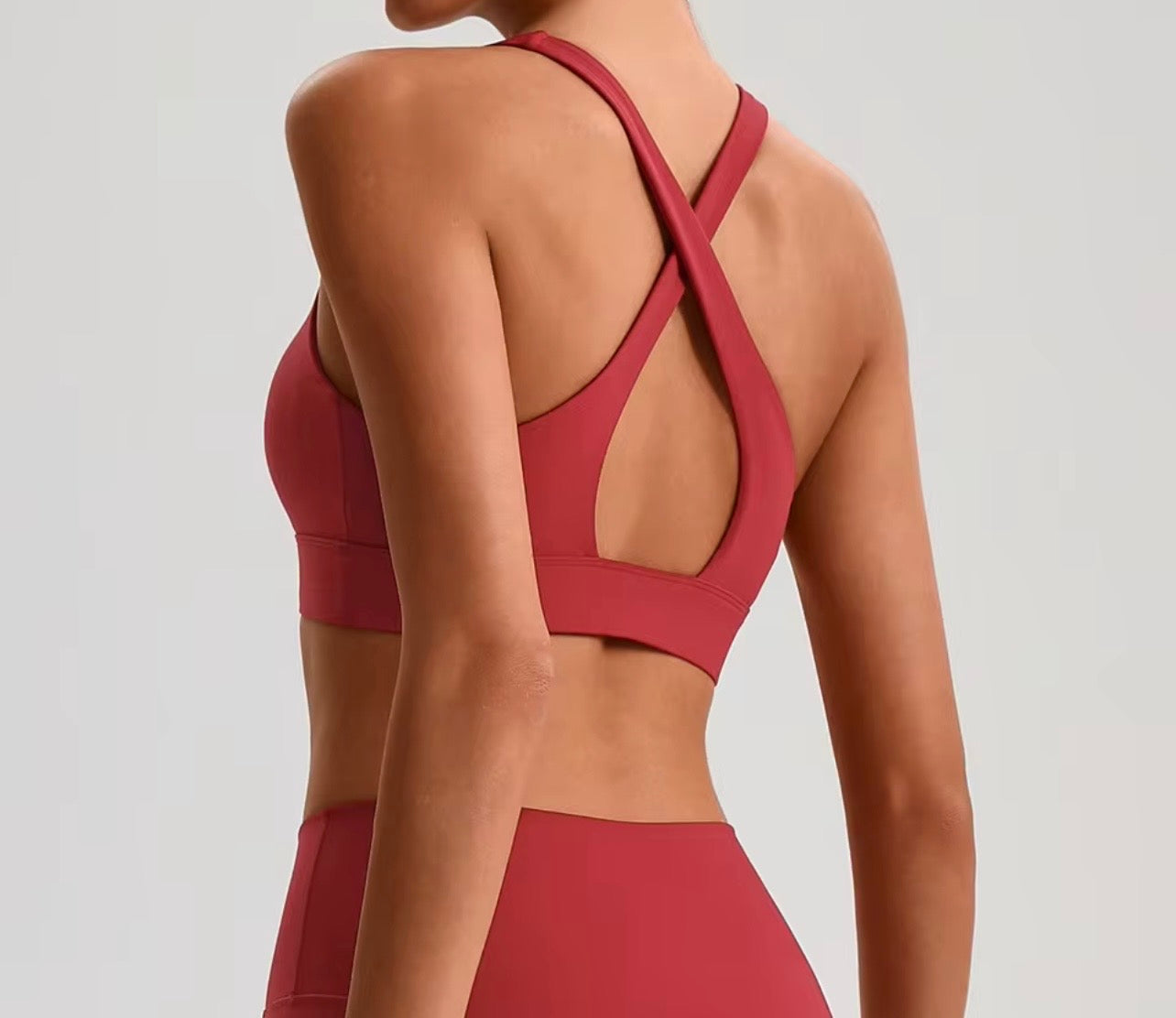 Reset 2026 crossback midline bra (same fabric as Energy series)