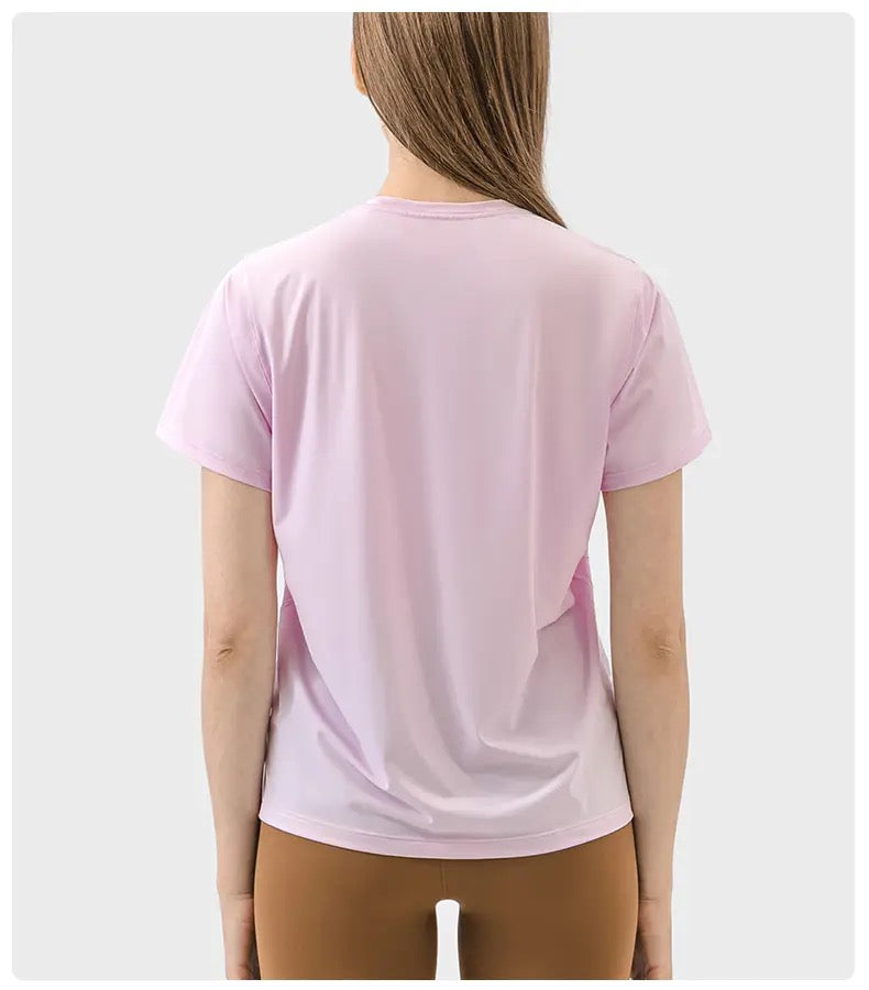 Everyday round neck side slit soft tshirt