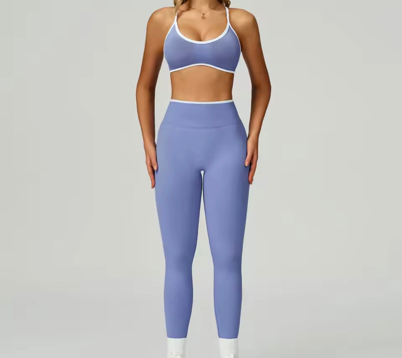 2026 Embrace classic scrunch leggings set adjustable strap bra set (S-2XL)