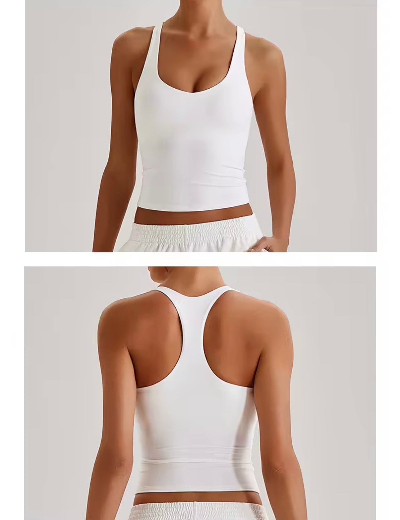 Reine 2026 Racerback padded tank top (same fabric as Elite series)