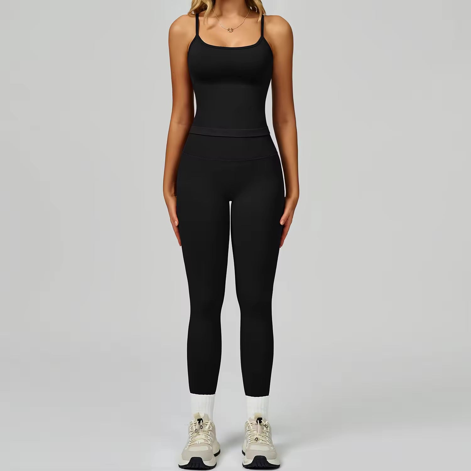 2026 Embrace classic scrunch leggings padded vest set adjustable strap bra set (S-2XL) (Copy)