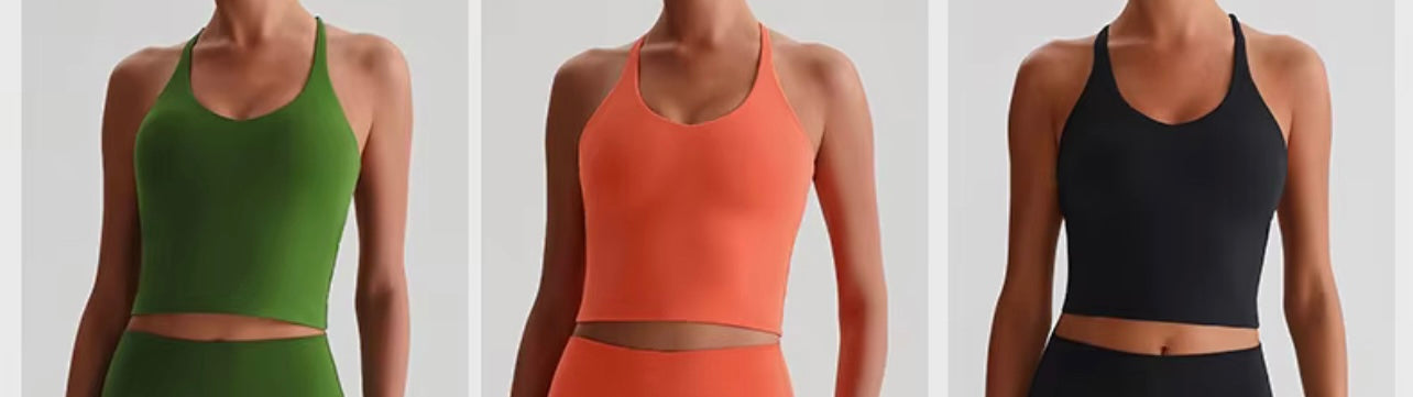 2025 Energy beauty cross back padded tank top
