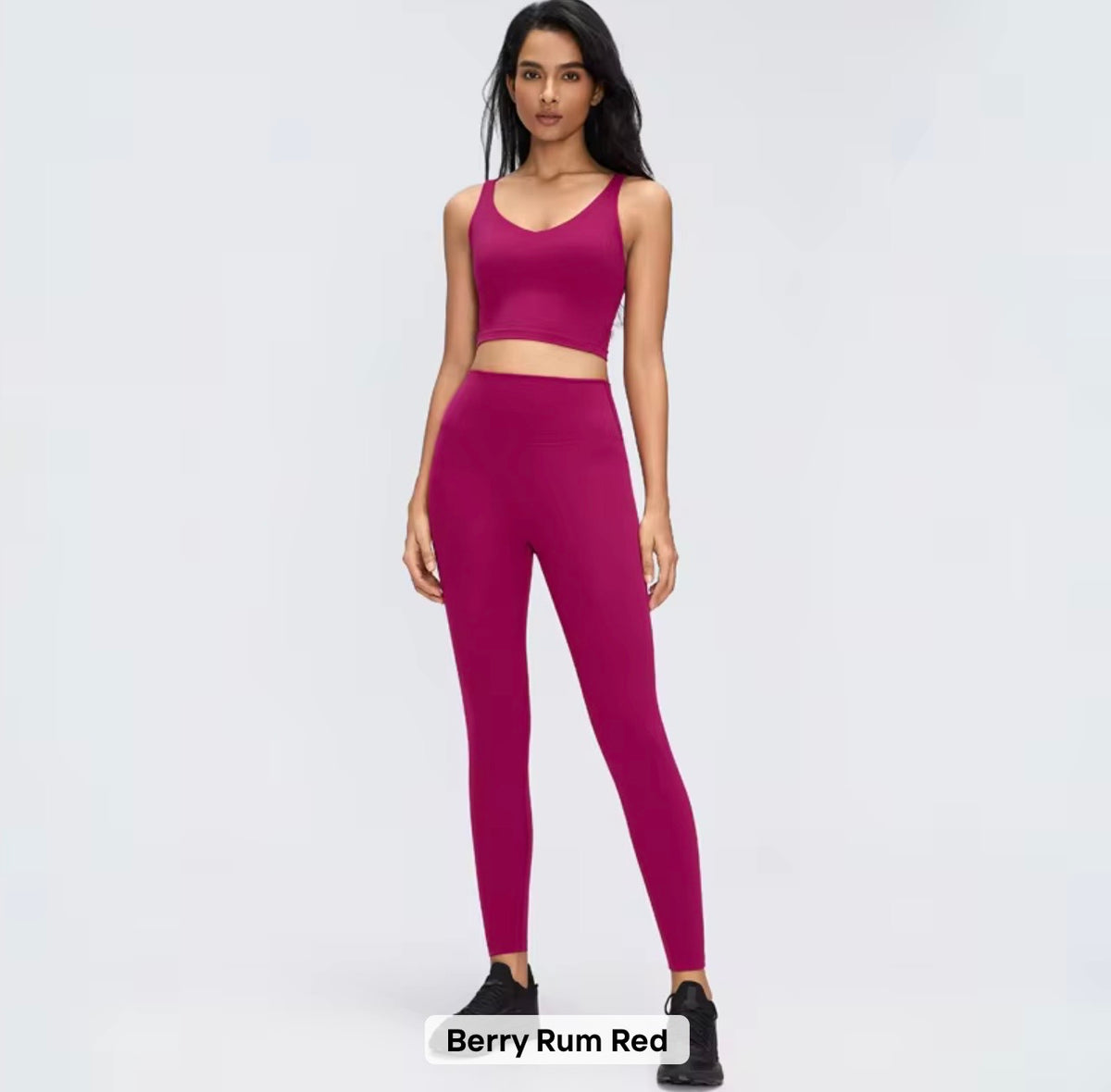 2026 Everyday padded v neck fixed padding top leggings set (27 colours) add notes for the colour you want