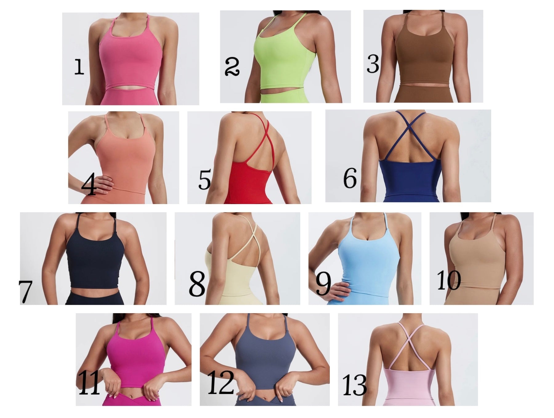 Ignite crop padded cross back tank top