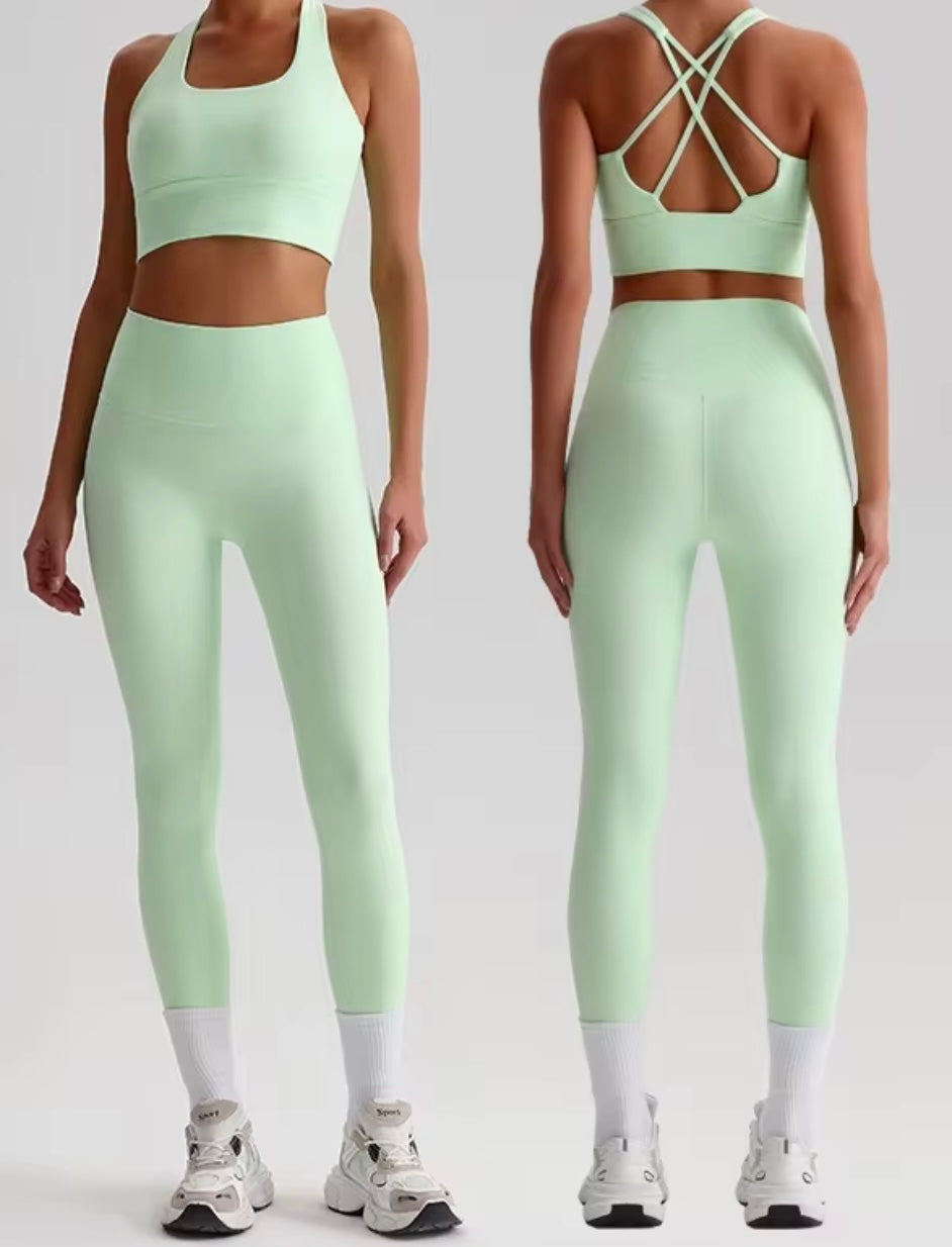 2025 Energy cross back bra leggings set
