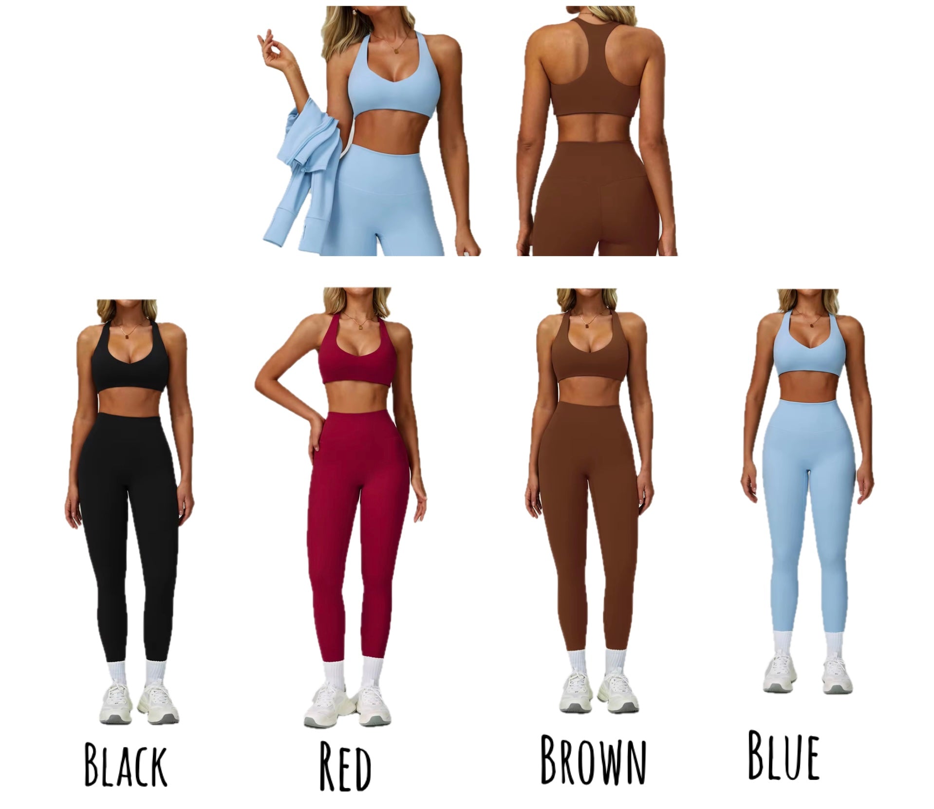 2025 Everyday Racerback bra seamless leggings set