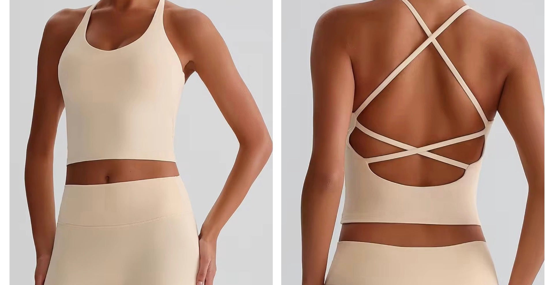 2025 Energy beauty cross back padded leggings set