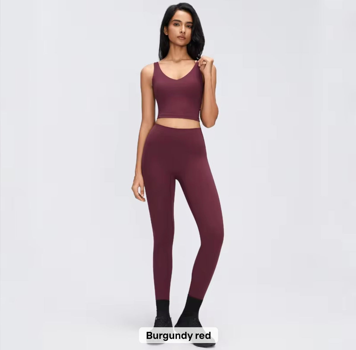 2026 Everyday padded v neck fixed padding top leggings set (27 colours) add notes for the colour you want