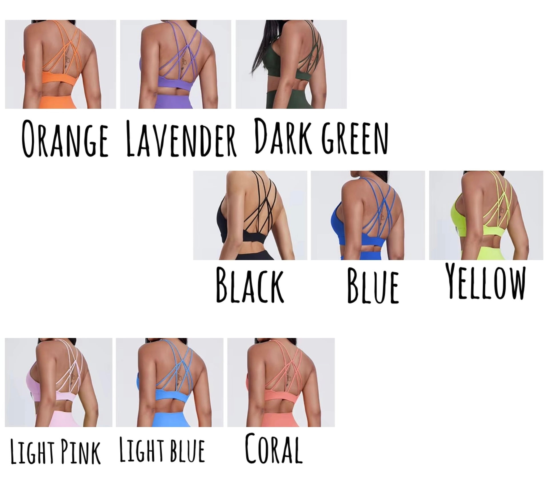 Inspire midline bra (this has matching shorts-dm to check colours)