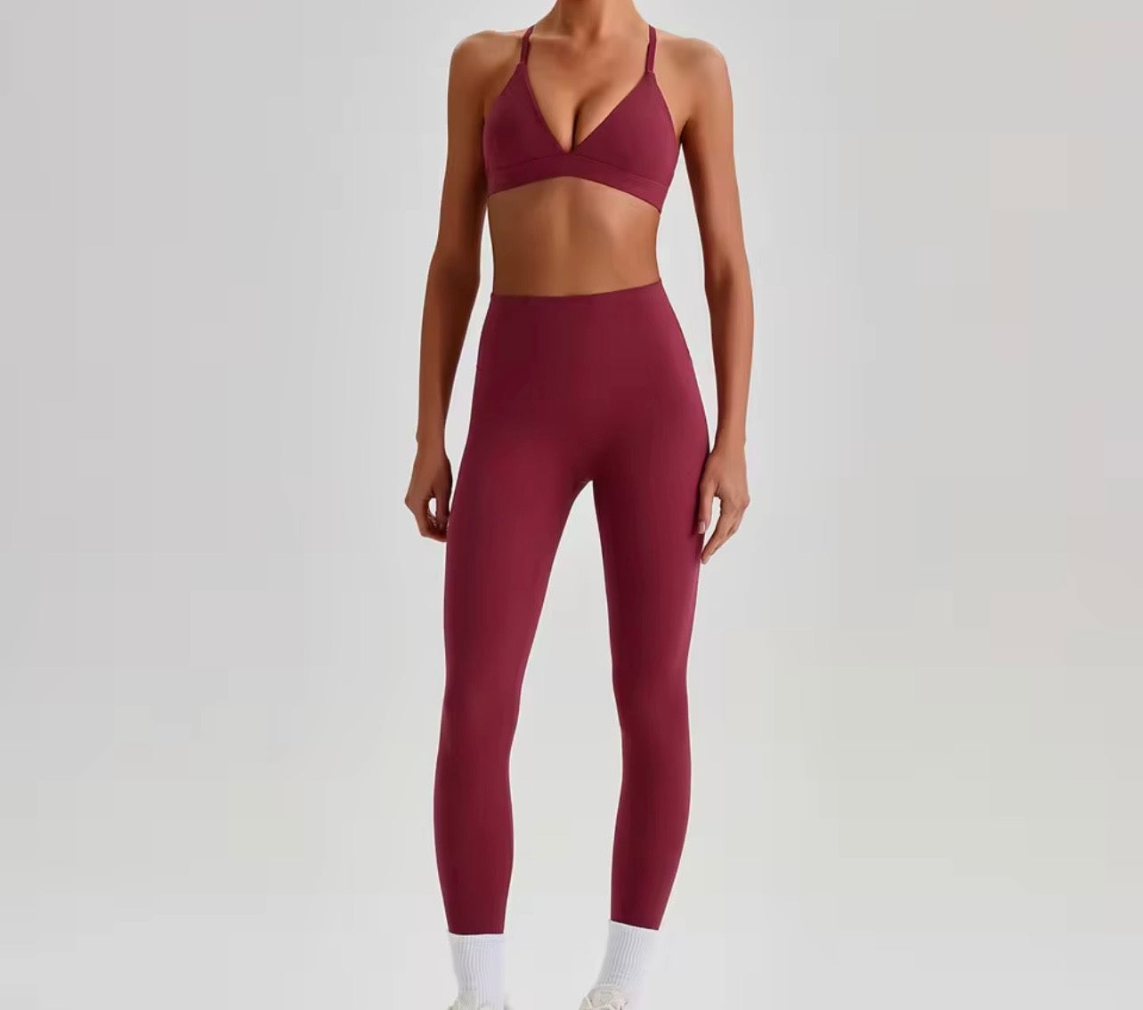 Reset 2026 v neck midline bra leggings set (same fabric as Energy series)