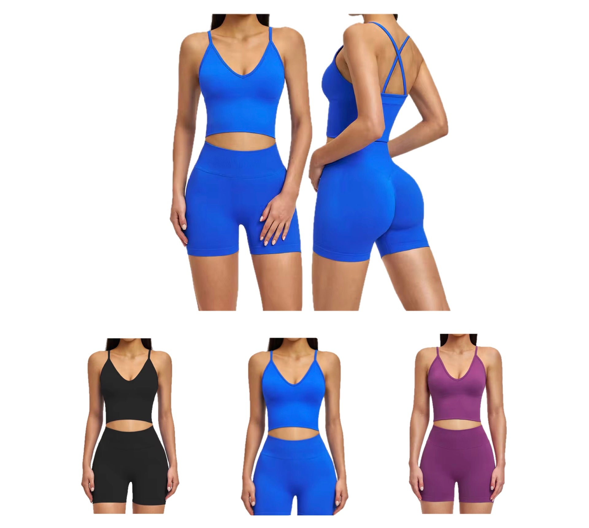 Embrace 2026 bra and scrunch seamless shorts set