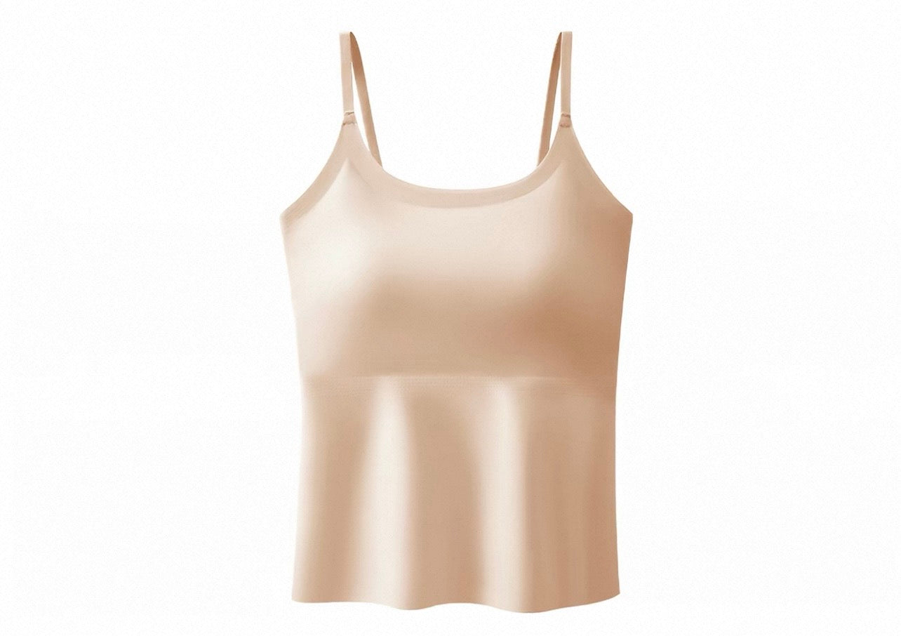 2026 Everyday smooth spaghetti strap tank top low impact with padding (full length)