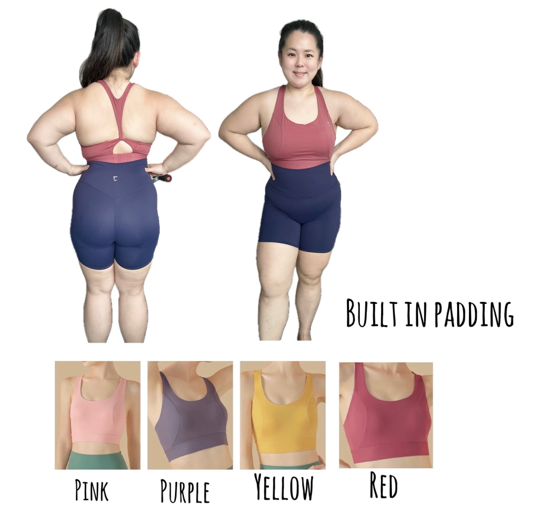 Everyday u neck cross back built in padding midline clasp bra