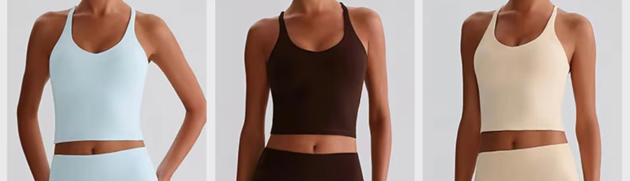 2025 Energy beauty cross back padded tank top