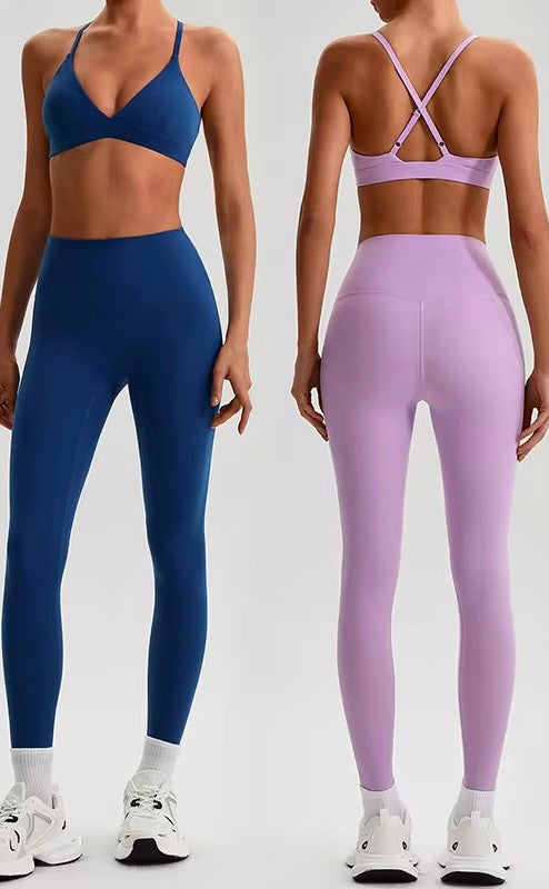 Reset 2026 v neck midline bra leggings set (same fabric as Energy series)