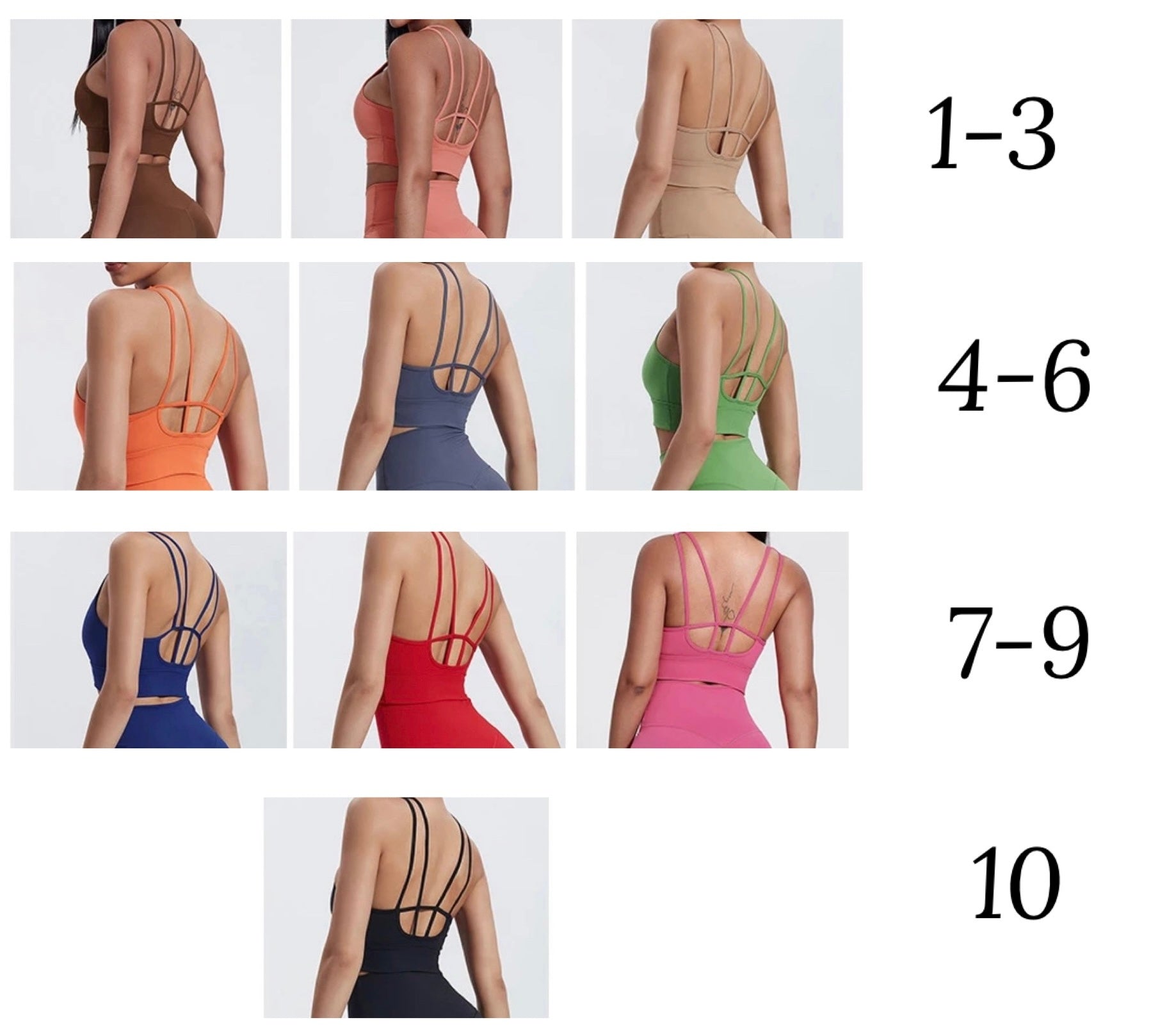 Ignite H back midline bra