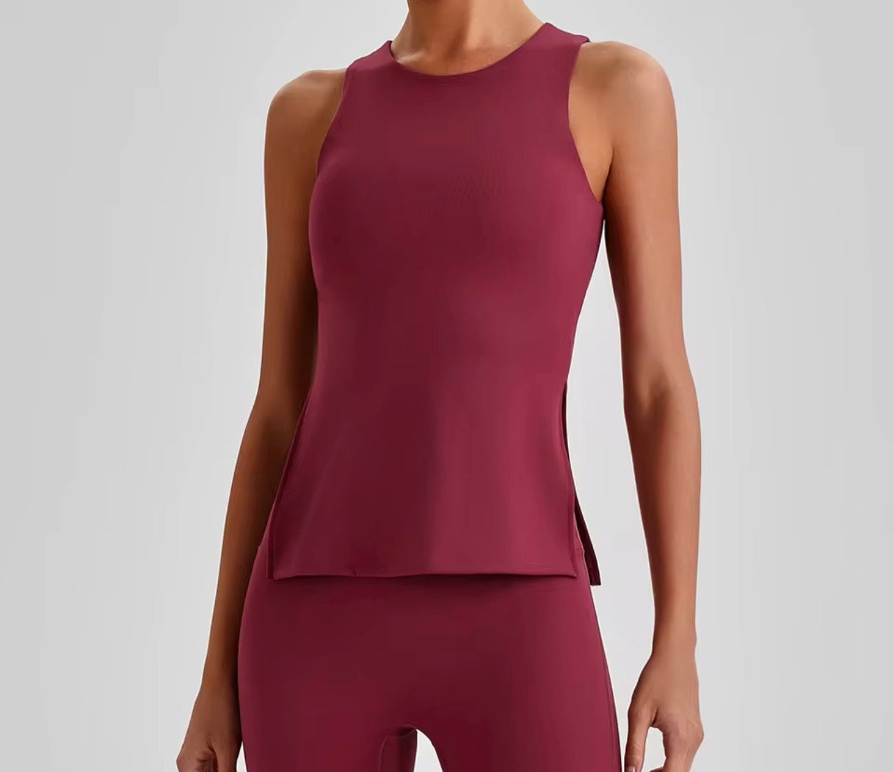 Reset 2026 side slit tank top (non padded) (same fabric as Energy series)
