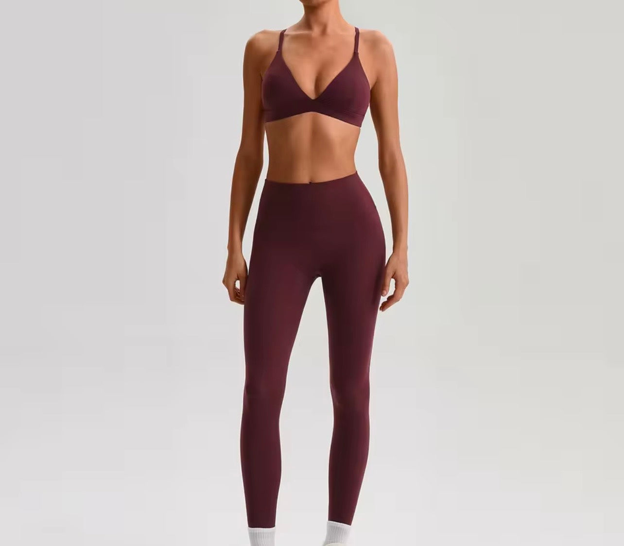 Reset 2026 v neck midline bra leggings set (same fabric as Energy series)