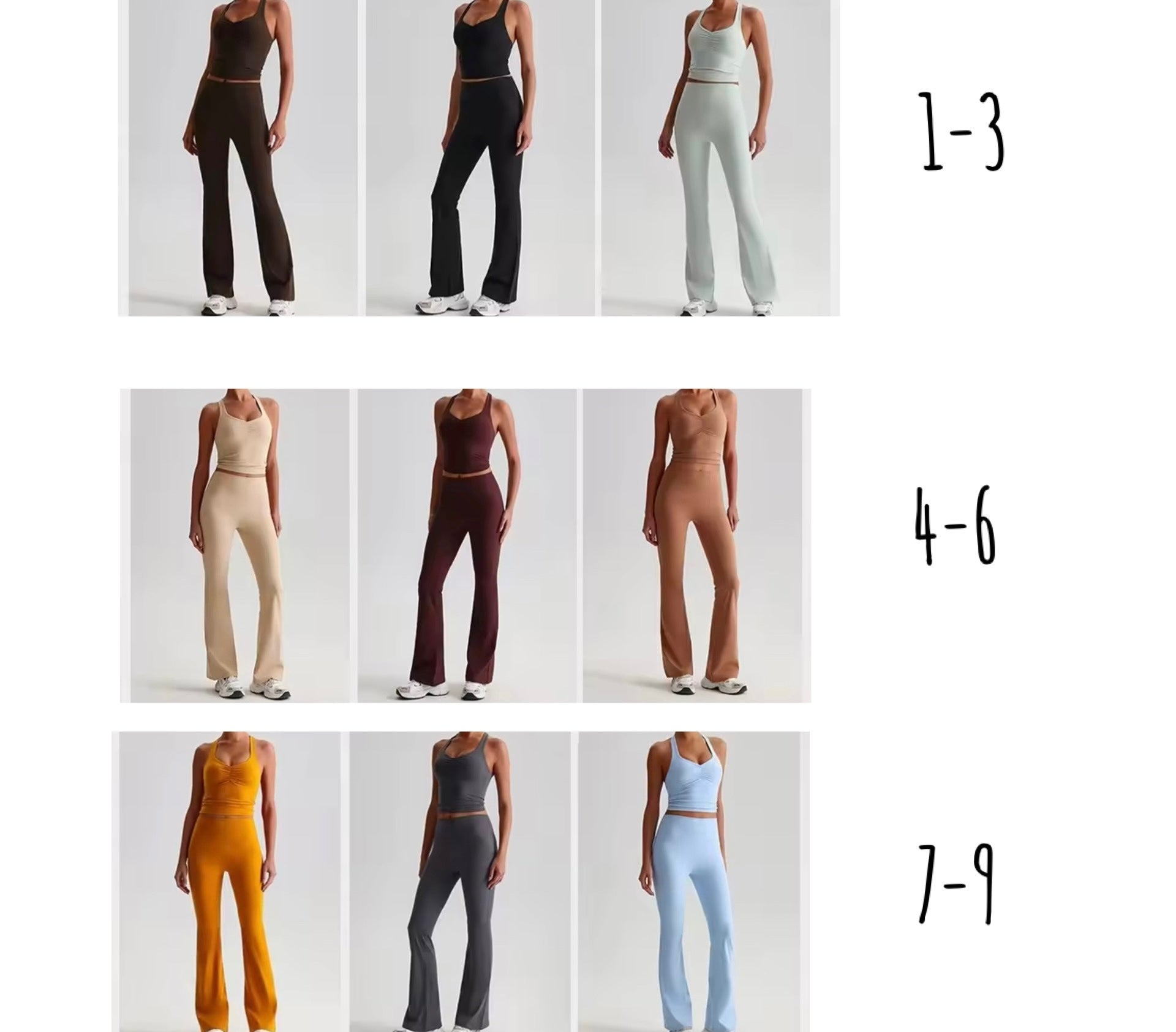 2025 Energy padded tank flare leggings set