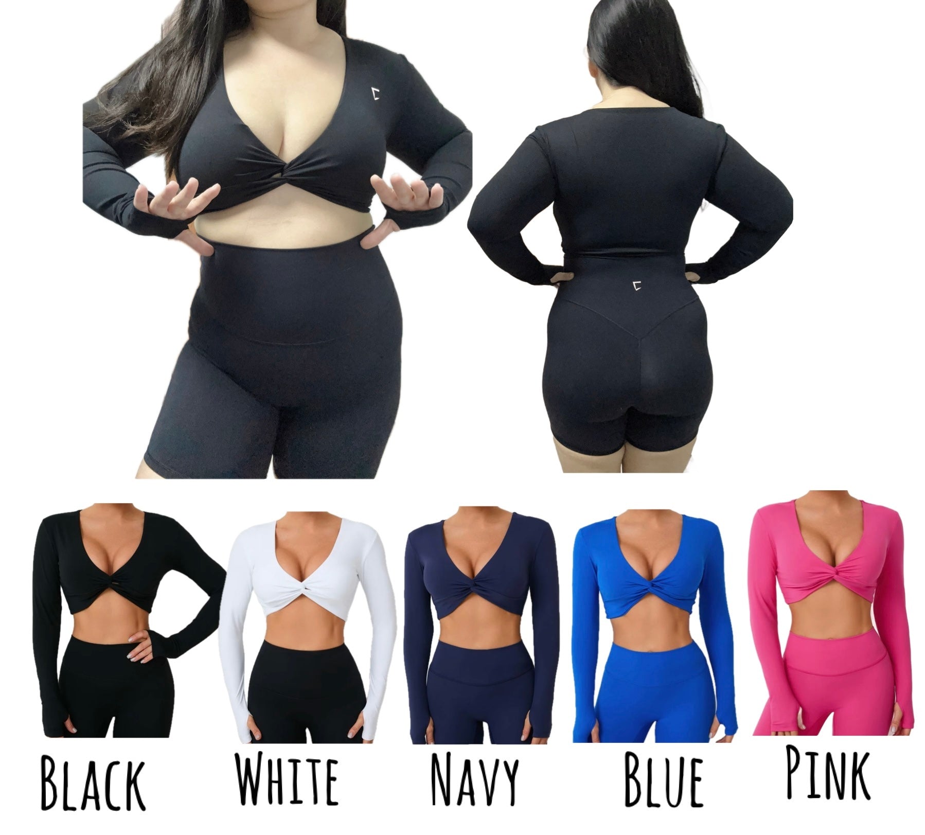 Everyday front twist padded long sleeves (I wearing L size) logo will be printed back bottom middle