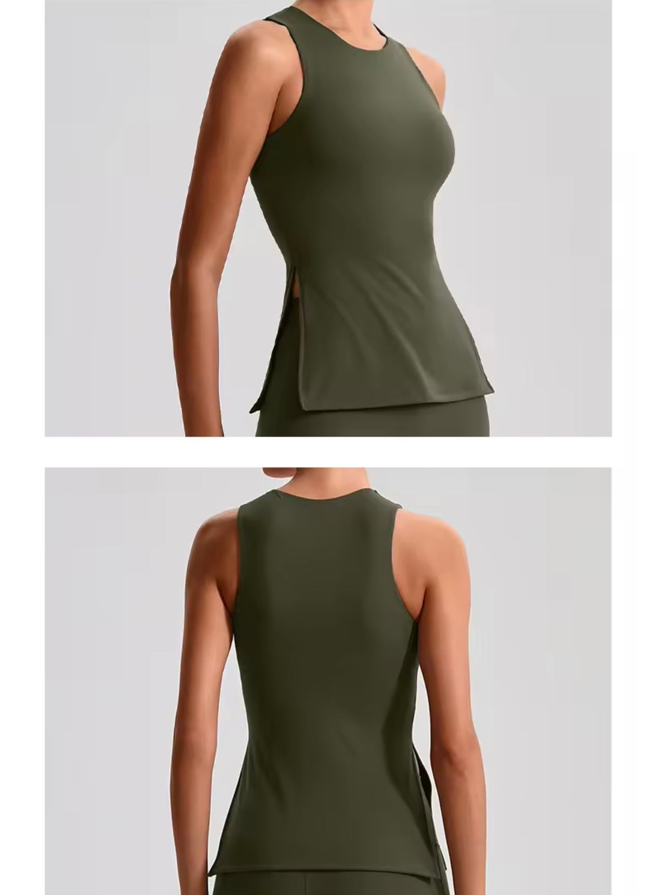 Reset 2026 side slit tank top (non padded) (same fabric as Energy series)