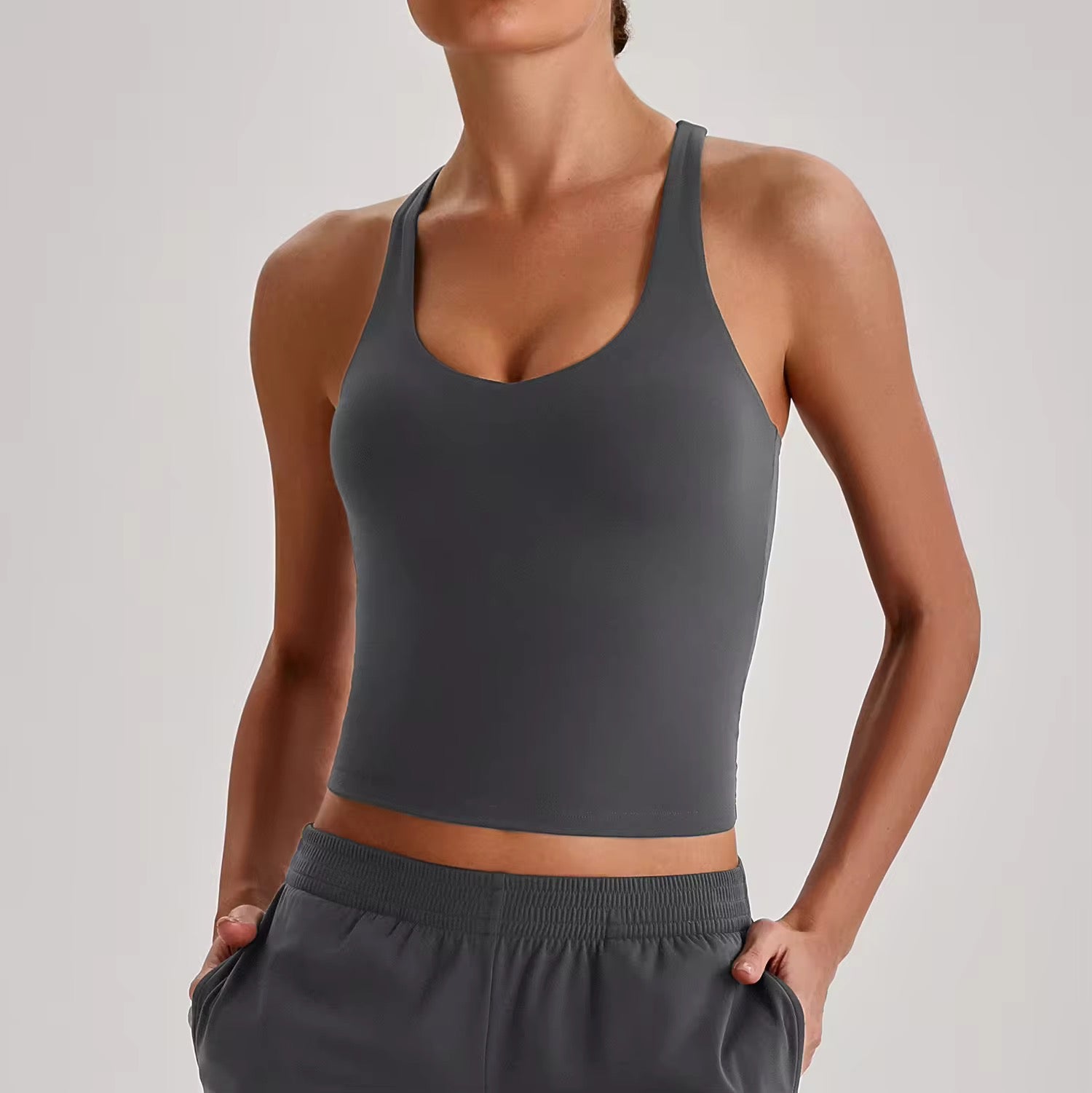 Reine 2026 Racerback padded tank top (same fabric as Elite series)