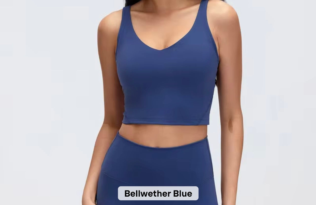 2026 Everyday v neck padded tank top (indicate in notes the colour you want to preorder) - 37 colours
