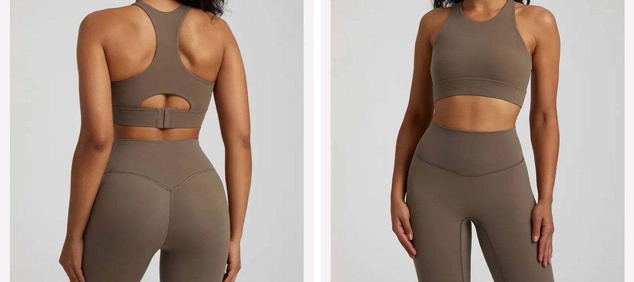 Elite racerback clasp bra leggings set (no pocket)