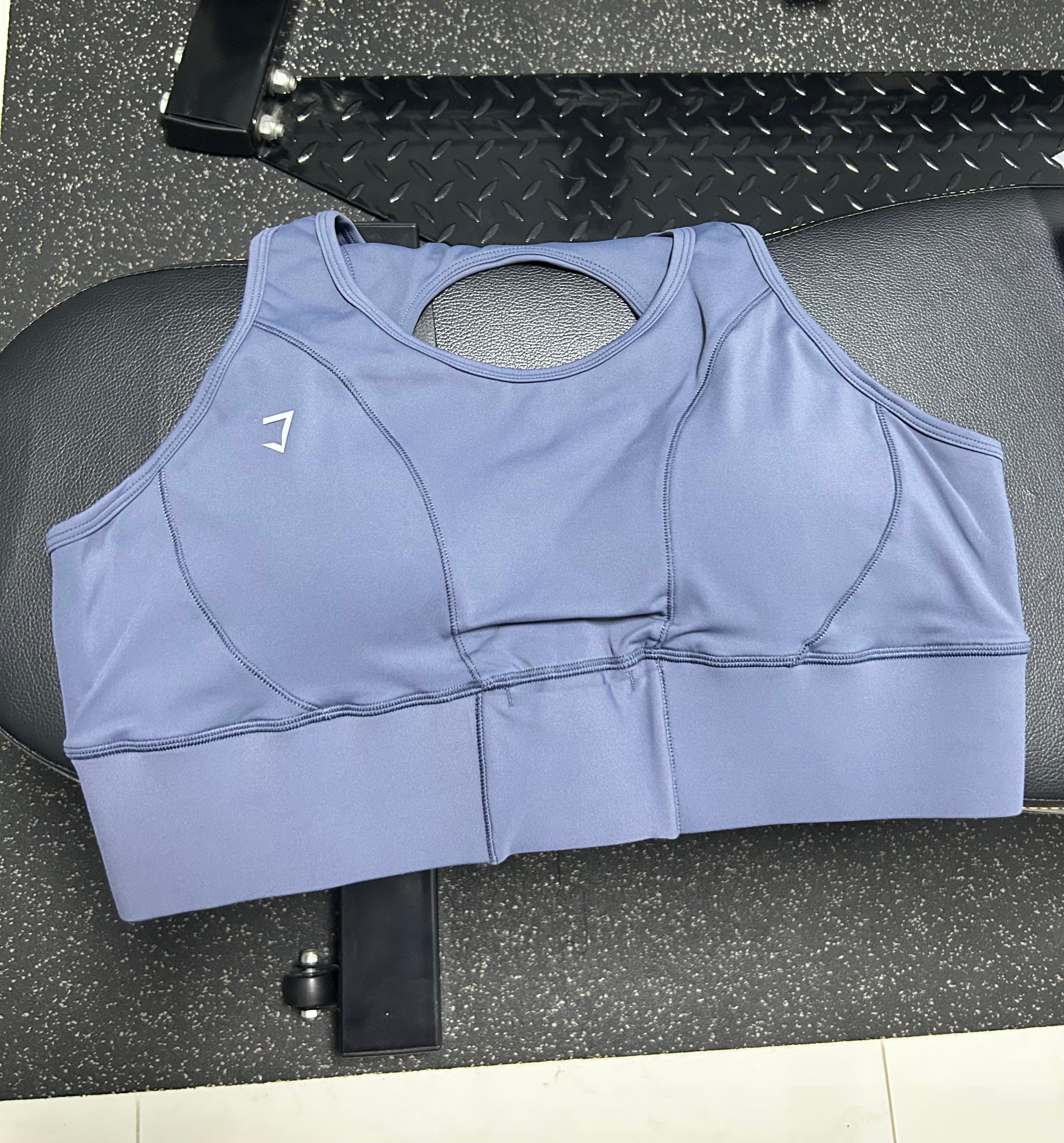 Everyday high impact open back built in padding clasp sports bra