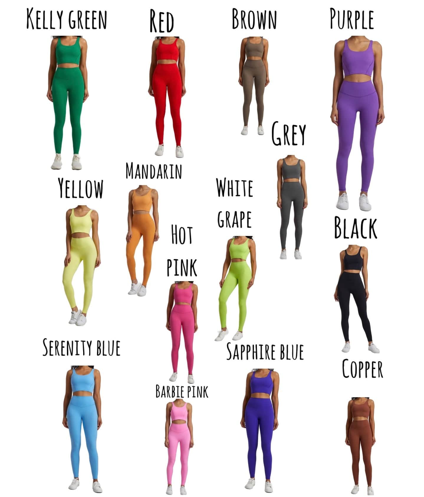 Elite u neck u back bra leggings set (no pocket)