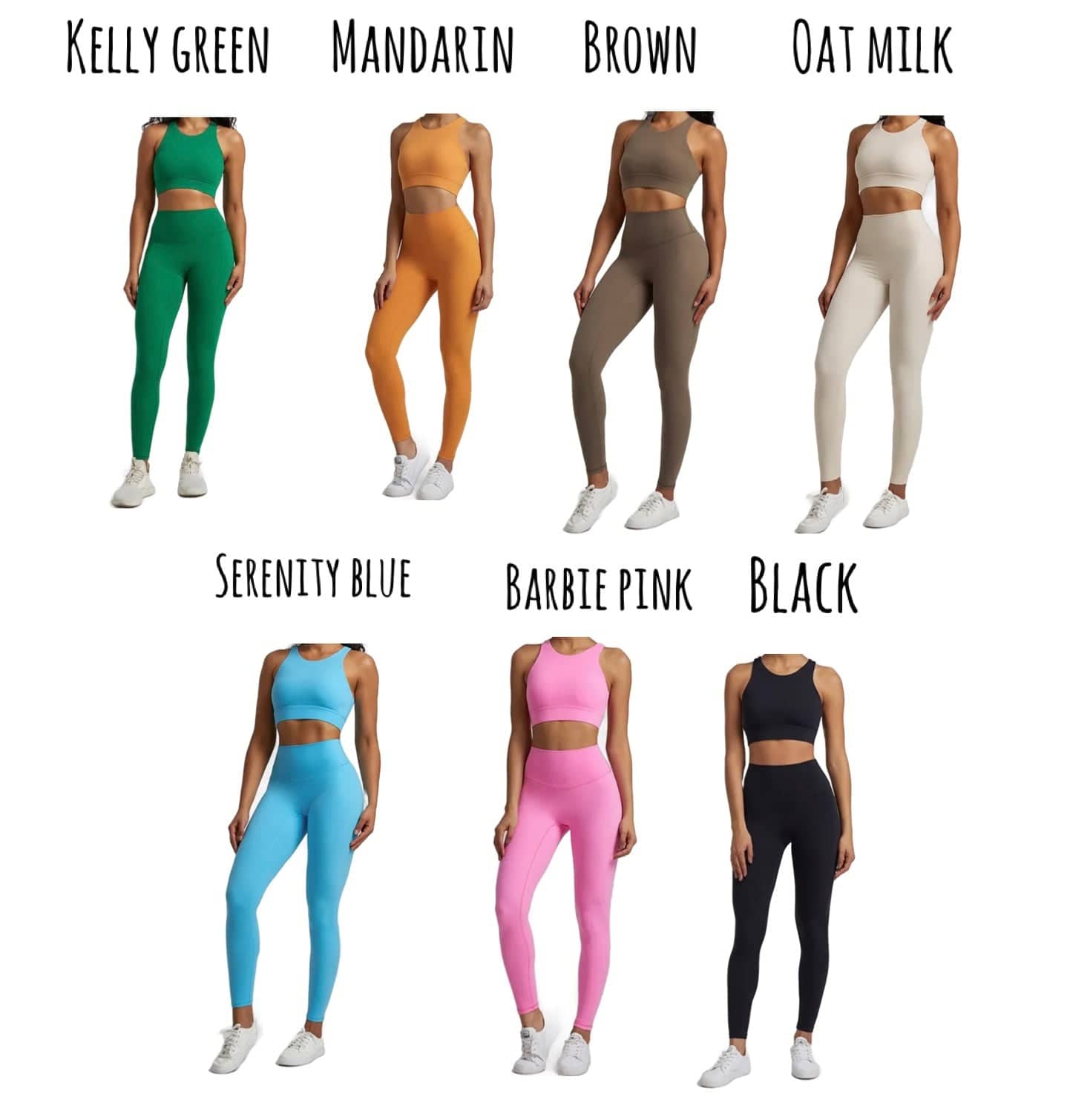 Elite racerback clasp bra leggings set (no pocket)