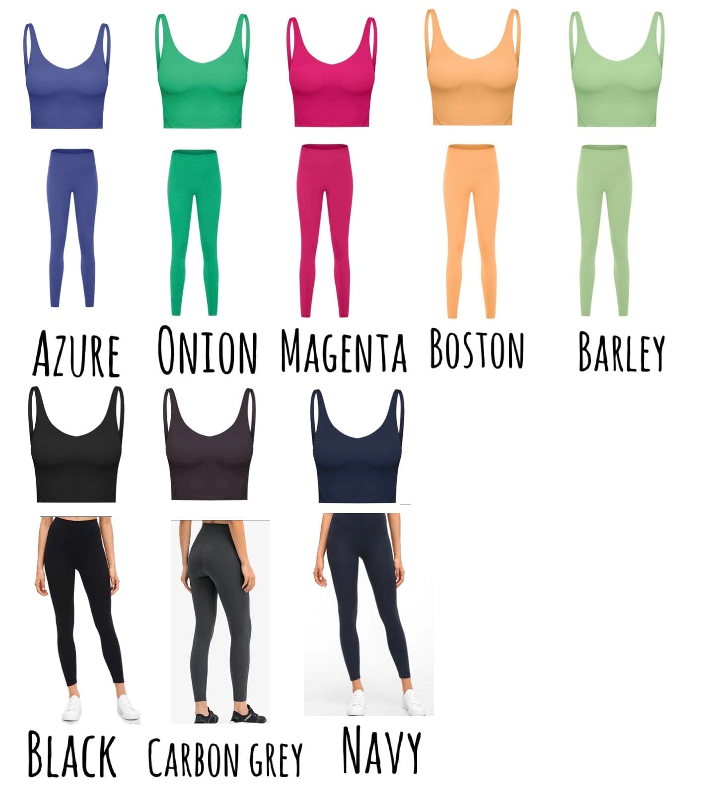 Everyday v neck seamless leggings set