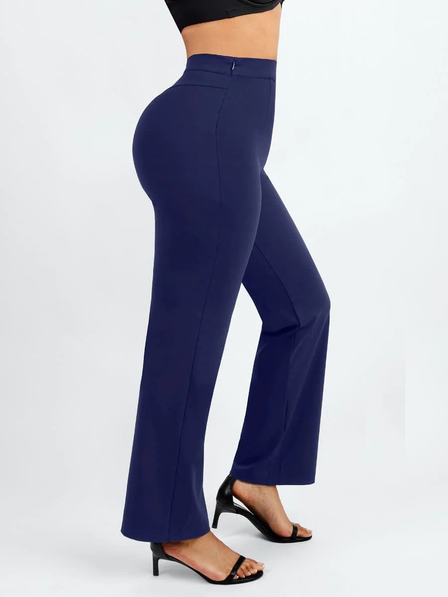 Luxefit High waisted Straight-leg Pants with Built-in Shaping Shorts (not machine washable)