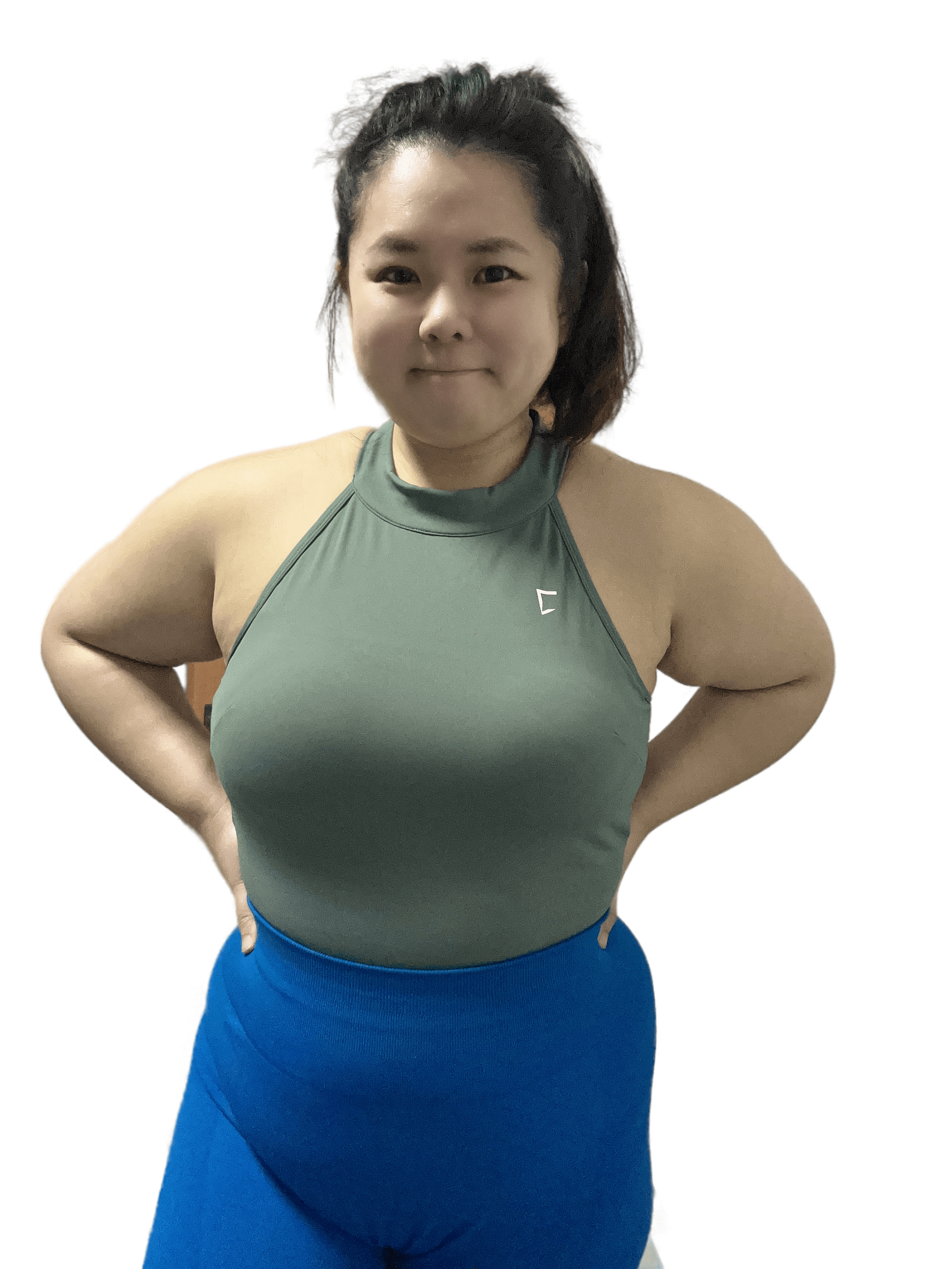 Everyday high neck built in padded tank top